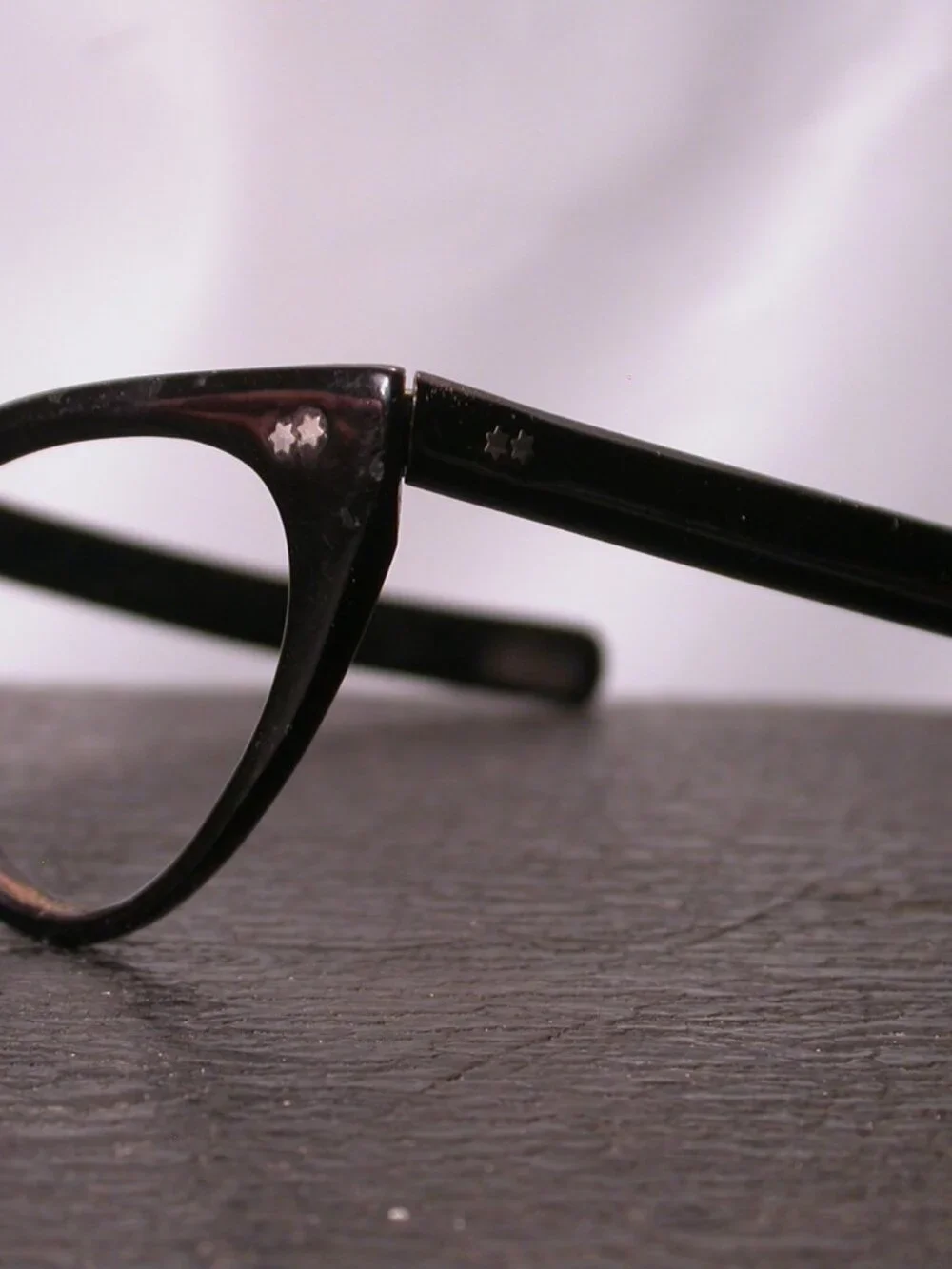 Vintage Sophisticate Black Bold Cat Eye Eyeglasses Frames